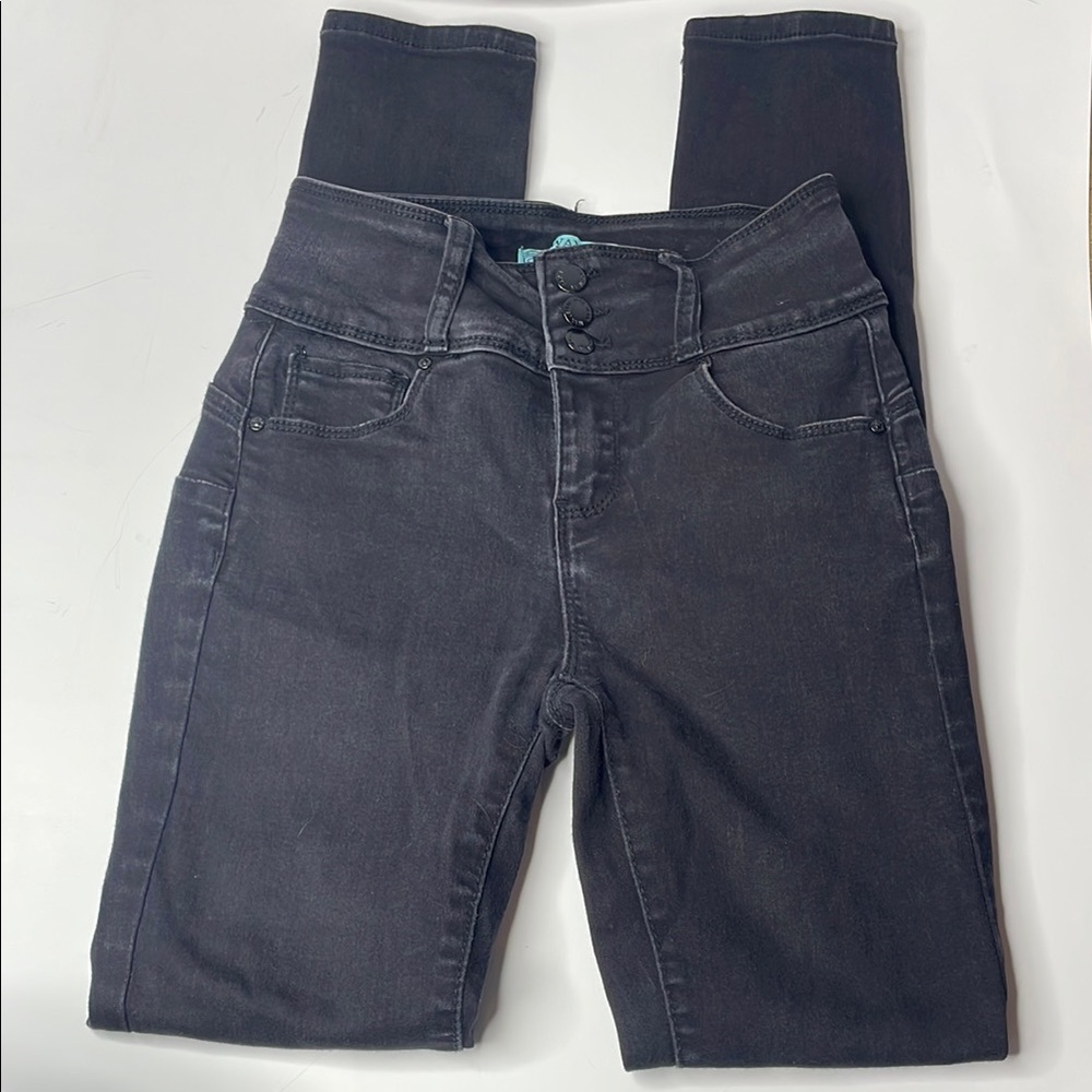 High-Waisted Black Skinny Jeans
